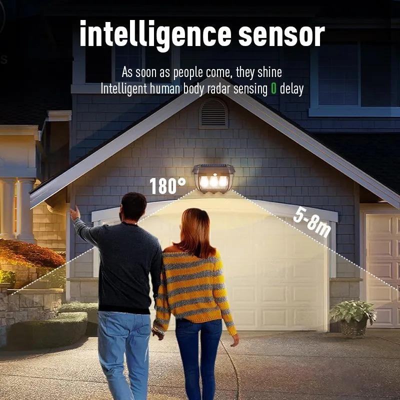 Solar Motion Lights Outdoor Waterproof, Solar Porch Lights Outdoor for Door, Shed, Patio, Garage, Yard Outside Decorative