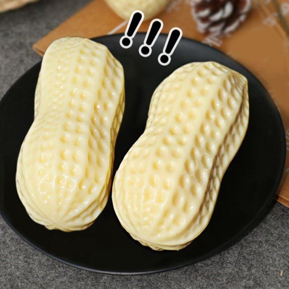 Tpr Peanut Dog Chew Toy Peanut Shape Dog Boredom Relief Toy Squeaky Dog Toy  Teeth Cleaning Chewing