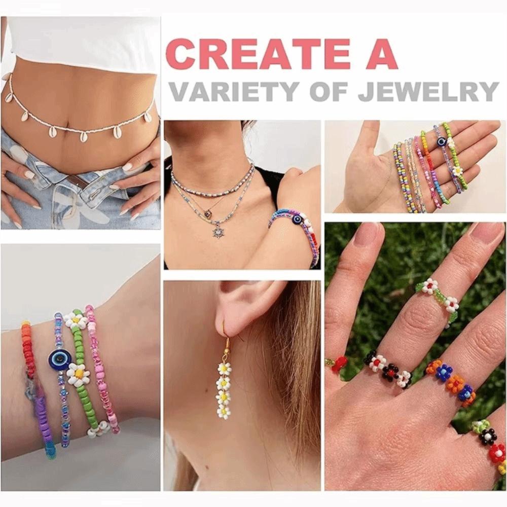 NEW 3mm Size Jewelry Making Beads Candy Color DIY Seed Bead Set Regular Shape Beads Necklace Making