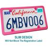 BGGTMO Pink License Plate Frames- Metal Aluminum Car Tag Cover, 2 Pack Slim Front & Rear Holders For US Vehicles, Rust/Rattle Proof, Cute Car