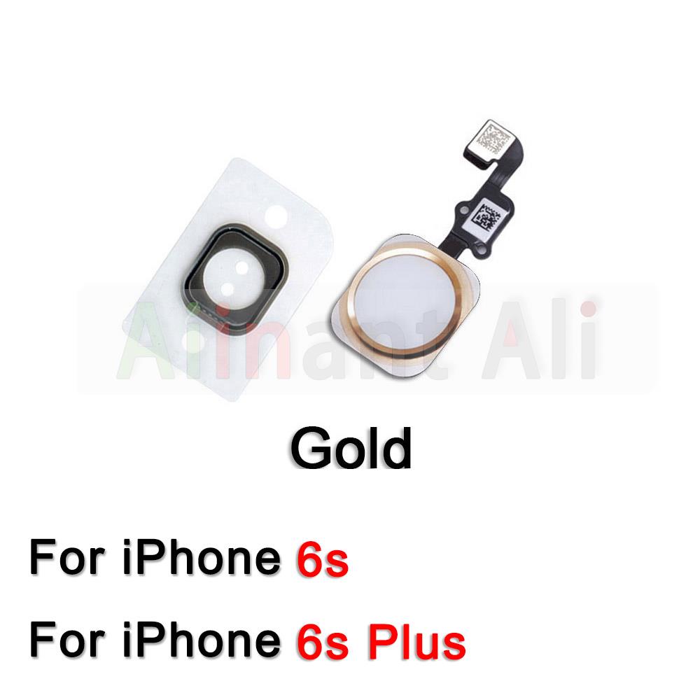 AiinAnt Return Back Home Button Flex Cable For iPhone 6 6s 7 8 Plus 5s SE Connector Phone Parts Repair No Touch ID