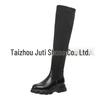 2023 Autumn/Winter Plus Size Over-the-Knee Leather Boots for Women - European & American Style.