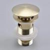 Without Drain Brushed Gold plate bouncing wash basin sink  water bathroom wash Basin Accessories large drain 9239K