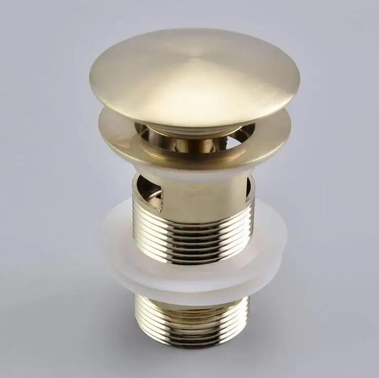 Without Drain Brushed Gold plate bouncing wash basin sink  water bathroom wash Basin Accessories large drain 9239K