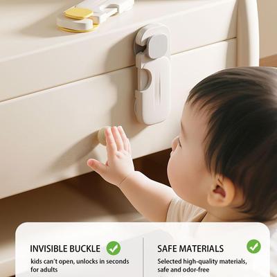 Kids Protection Safety Drawer Cabinet Cupboard Lock Child Safety Locks Proof Cabinet Door Pinch-proof Furniture Security Latches