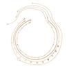 Sexy Stacked Metal Chain Body Chain, Peach Heart Sequined Claw Chain Rhinestone Multi-Layer Waist Chain