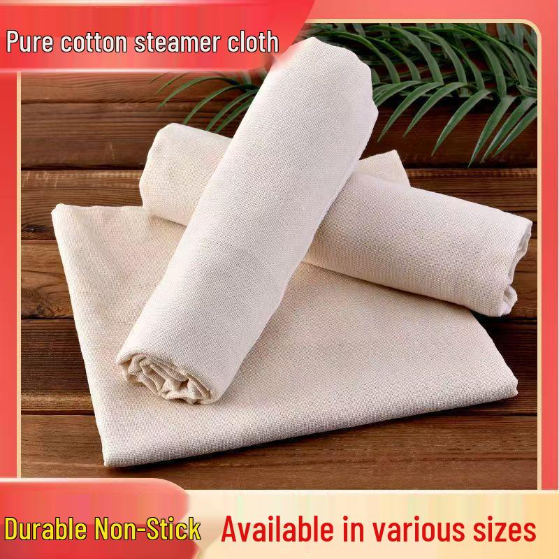 Pure Cotton Steamer Basket Liner - Large Square Tofu Cloth, Durable Gauze Mat, Steaming Buns Cover.