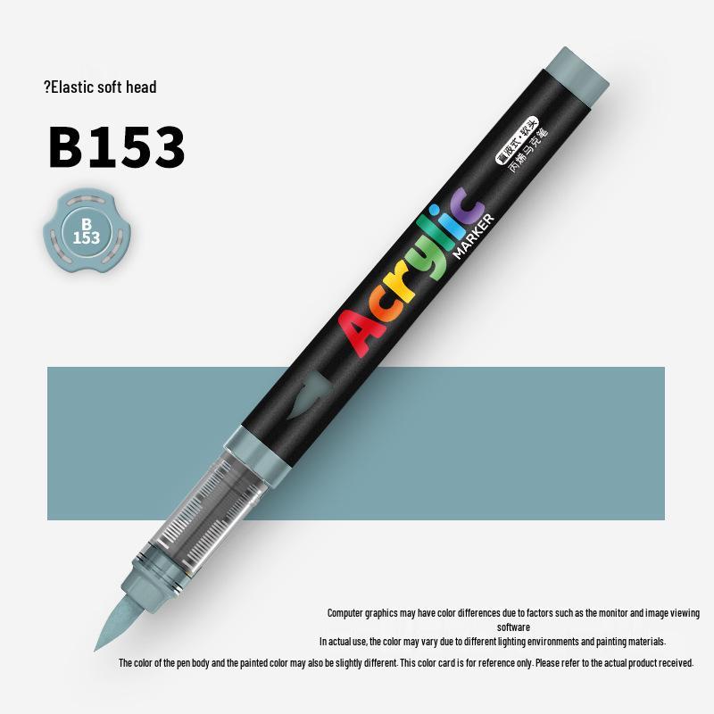 60-Color Soft Tip Liquid Ink Acrylic Marker Set for Primary School Art