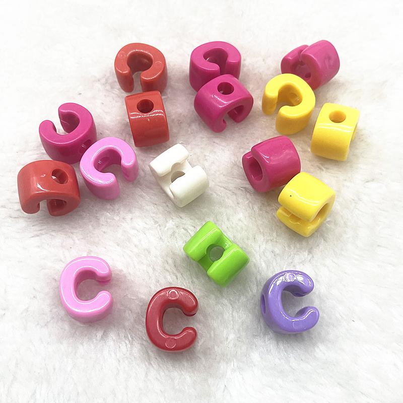 10pcs 20mm Mixed Alphabet Letter Beads Big Hole Charms Beads for Making Jewelry Diy Handmade Key Chain Accessories