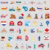 50 Travel Series Graffiti Stickers DIY Stationery Stickers Water Cup Suitcase Waterproof Decorative Stickers