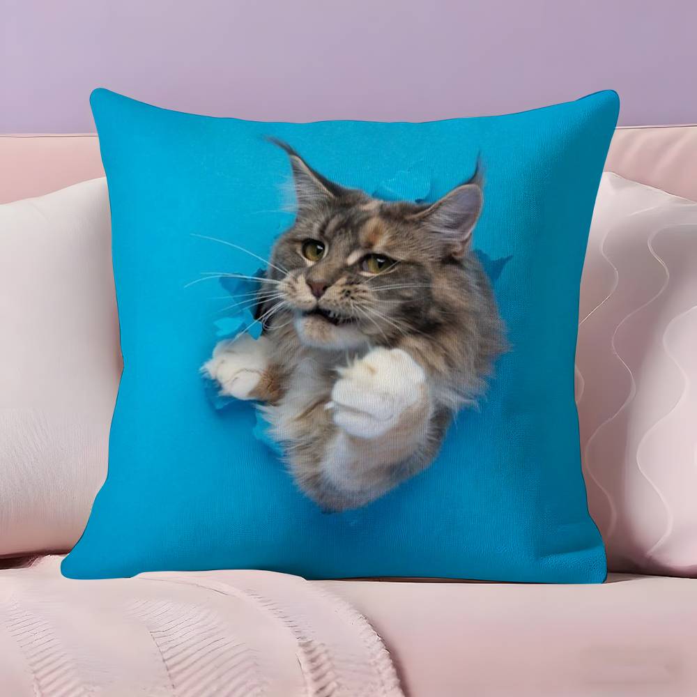 Cute Naughty Cute Cats Dogs Pillow Case  Ultra Soft Skin Friendly Fabric Cloud Like Comfort & Concealed Zipper