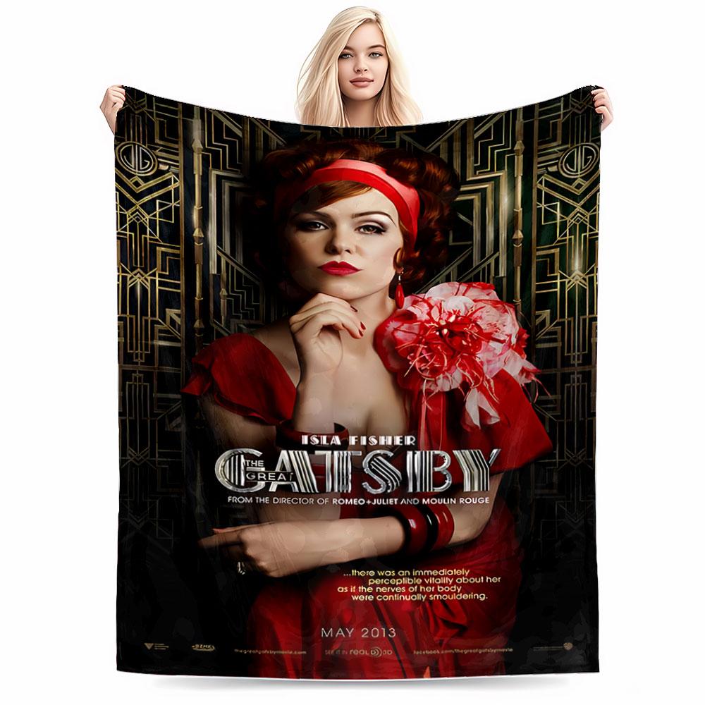 Elegant Art Deco Lady Blanket for All Seasons Blanket Lunch Break Throw Gift