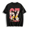 Baseball No.67 Melting Ice Cream Print Casual Tee Pure Cotton T-shirt