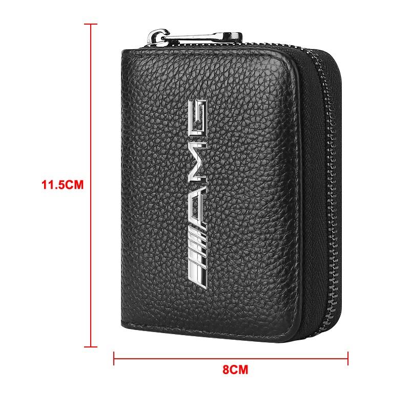Genuine Leather Car Drivers License ID Card Passport Card Wallet For Mercedes Benz AMG W212 W205 W246 W177 W176 W213 GLC GLE GLS ML Welcome Laser Lamp