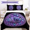 Cyber Cat Kingdom Pattern Bedding,Quilt Set Quilt Cover Pillowcase Home Birthday Gift (1 * Duvet Cover + 2 * Pillowcase, Without Core)