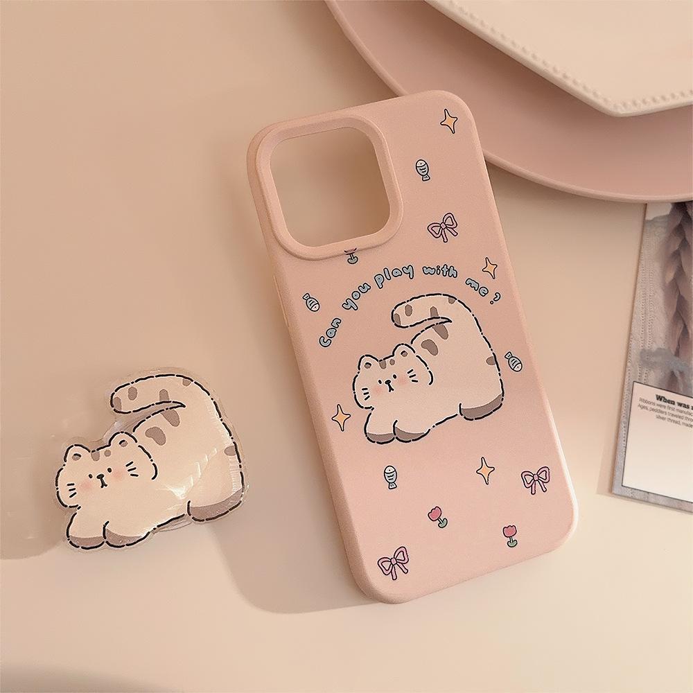 

Чехол Fat Cat Cat Stand для iPhone 16 15 14promax, совместимый и подходящий для iPhone 15 14 13 12 promax 12/12pro