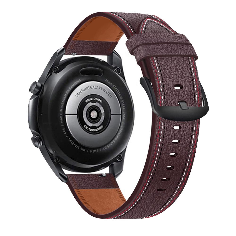 Kožený pásek pro Samsung Galaxy Watch 4/5 40mm 44mm Gear S3 S2 Watch5 Pro 45mm Galaxy 46mm Chytrý náramek Řemínek 20mm 22mm