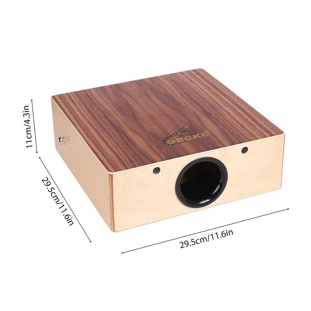 BCDYH Cajon Wooden Drum Flat Hand Drum Percussion Instrument with Adjustable Strap Portable Box Drum for Beginners, Travel, and Parties Hand Drum