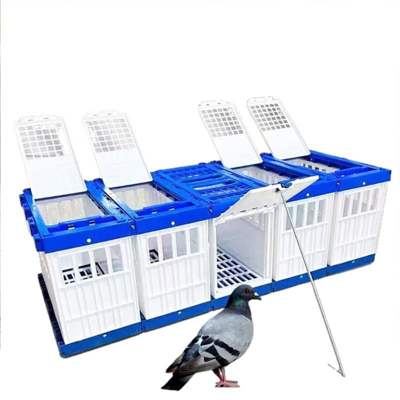 Verbindbarer Kunststoff-Vogelkäfig für Outdoor-Training, tragbare Voliere für Tauben, Papageien, Jungvögel, Doppeltür-Design