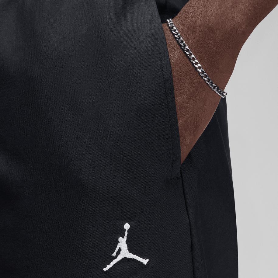 Jordan Essentials Logo Embroidered Drawstring Mid-Waist Slim-Fit Knit Joggers Men Bottoms Black FB7325-010