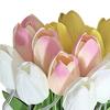 Flores Artificiales Tulipanes LED, Ramo Brillante de Mano con Pétalos Suaves, Tallo Flexible Luz Ambiental, Regalo Romántico Decoración del Hogar Dormitorio Ambiente