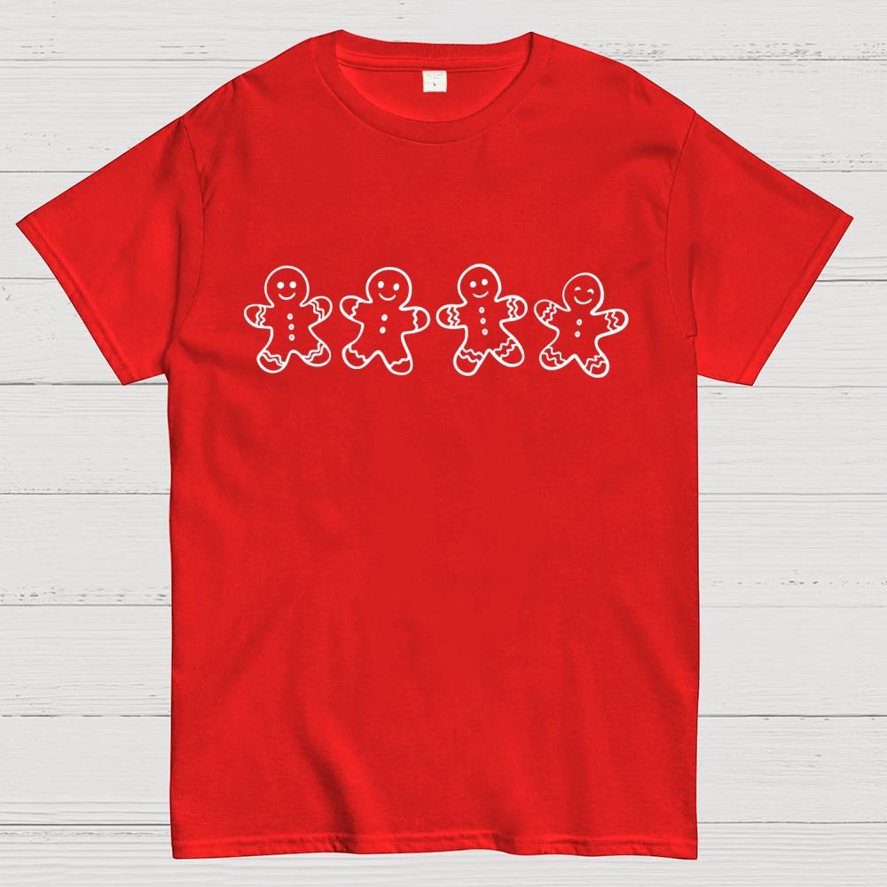 Christmas Gingerbread Cookies Cotton Summer Casual Cool Loose T-Shirt