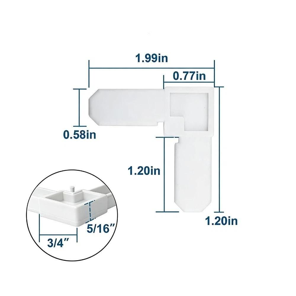 5/16 x 3/4 Inch Plastic Right Angle Corner Bracket Plastic Material L Type Window Screen Frame Corner Piece Right Angle