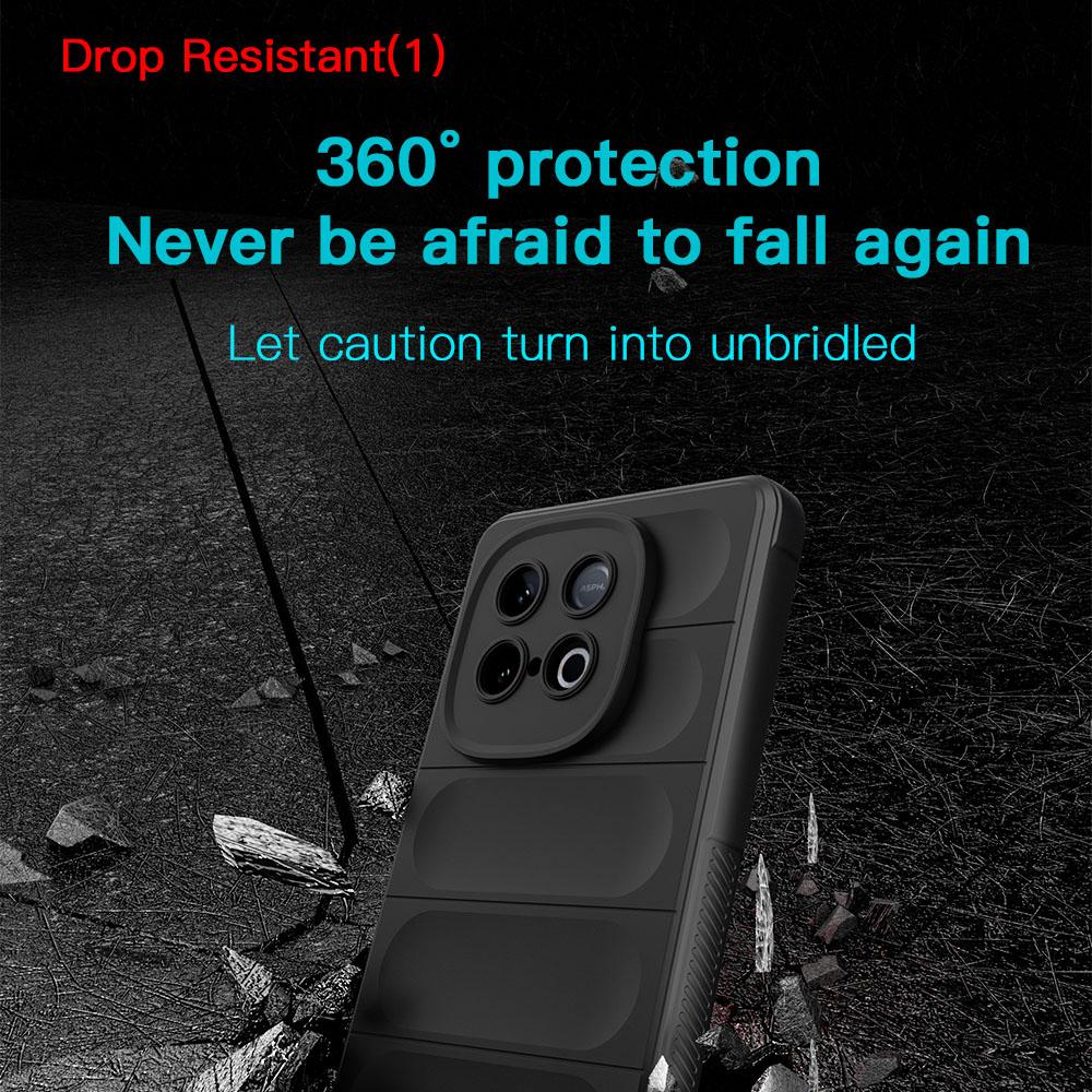 KEYSION Shockproof Matte Case for IQOO Z10 Turbo 5G Anti-skid Soft Silicone Phone Back Cover for VIVO IQOO Z10 Turbo Pro 5G