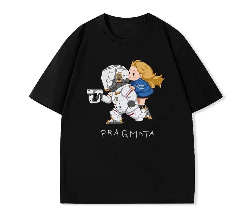 

Men s T-shirt Pragmata Diana Anime Girl D-I-0336-7 Shirt Science Fiction Adventure Game T-shirt Woman Man Summer Cotton T Shirts XXXL рожевий