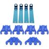 1 Set Blue Chrome Universal Spark Plug Wire Looms 7/8/9Mm Separator Fits For Chevy Ford