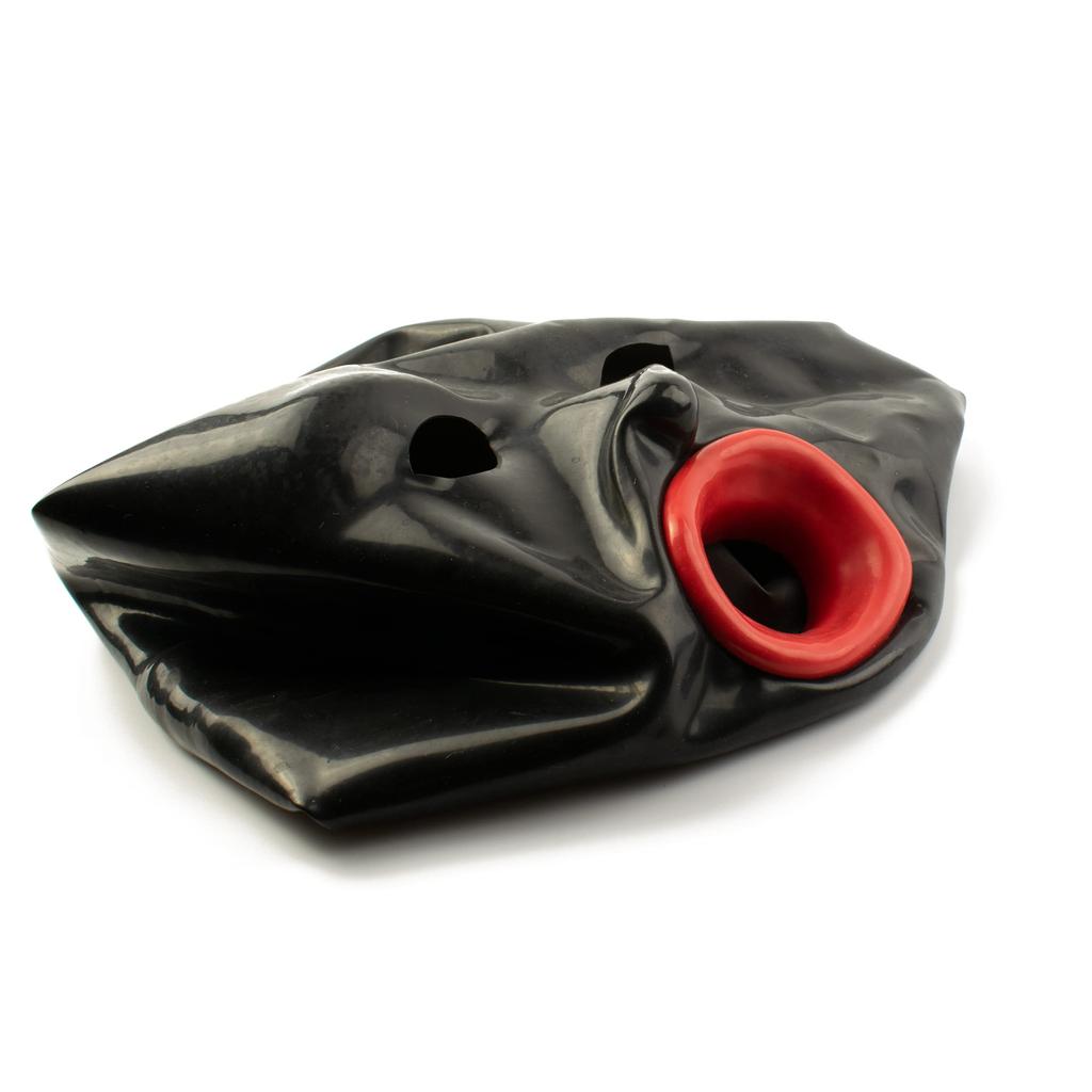 Schneller Versand Fabrik Latexhaube Bondageausrüstung Gummi-Maske Latex Kopfbedeckung