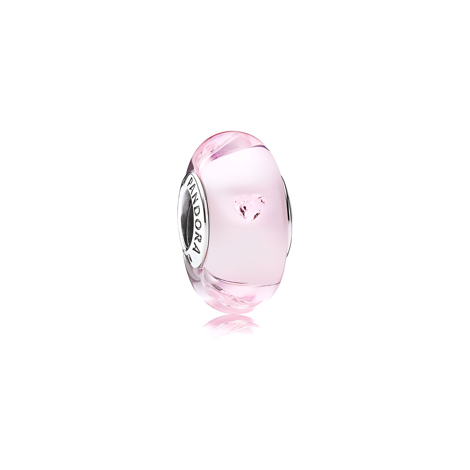 Pandora Heart Shaped Bubble Glass Pendant Women jewelry Pink 791632PCZ Pink,One Size