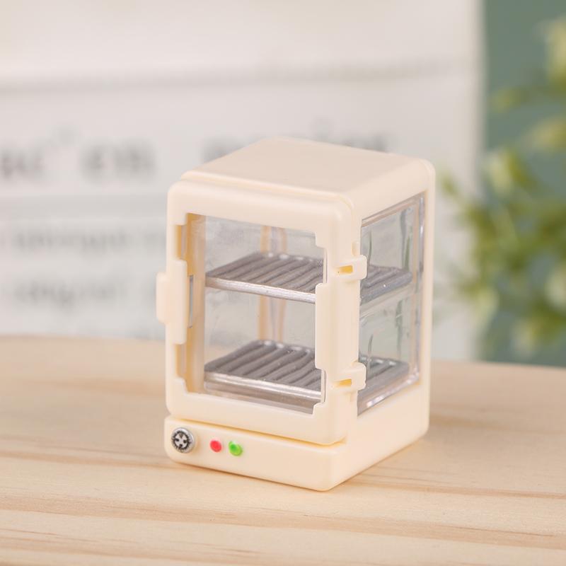 1/12 Dollhouse Bread Desserts Display Cabinet Model Dollhouse Mini Kitchen Furniture Decoration Dolls House Accessories