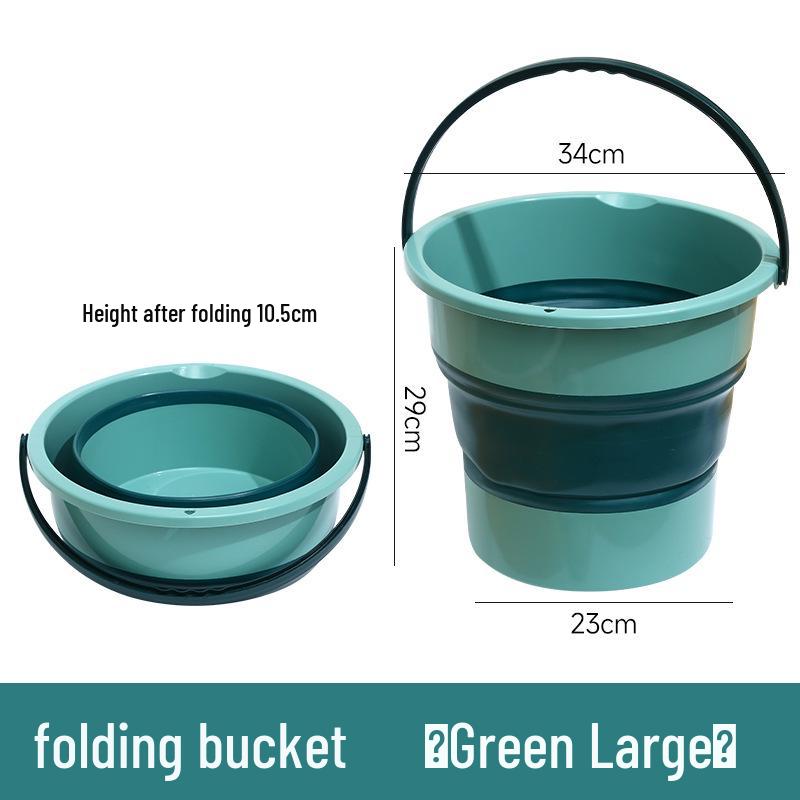 Portable Foldable Car Wash Bucket: Outdoor, Thickened, Multipurpose for Cars, Fishing, Household, and Foot Washing.