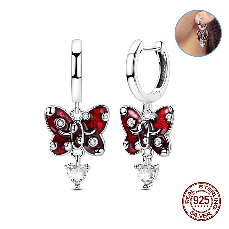 Damen Kupfer Ohrringe Rosa Liebe Sterne Muschel Süße Blume Süß Romantisch Date Party Hochzeit Exquisiter Schmuck Geschenke