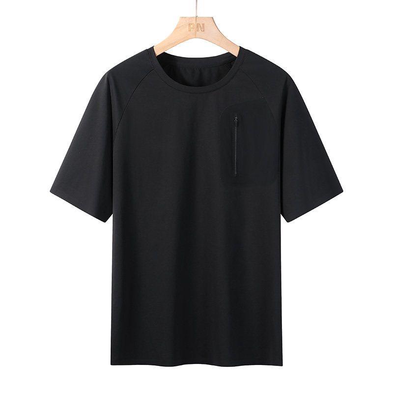 Outdoor Technology! Lightweight Summer Men's Breathable, Skin-Friendly, Cool-Feeling, Quick-Drying Short-Sleeve T-Shirt with Chest Pocket Design