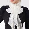 Detachable Bow Lace Collar Vintage Ruffled edge Collar Cameo Lace Fake Collar  Wedding