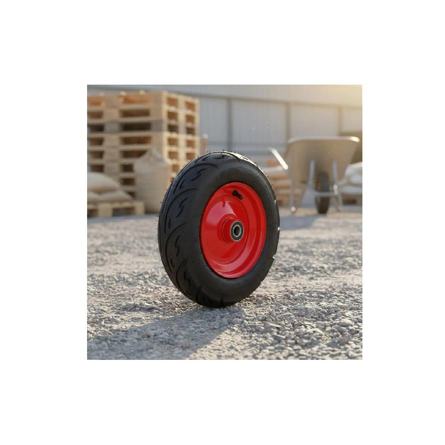 Utility Cart Replacement Wheel Wear Resistant Air-Filled Tire Hardware Accessory Shock Absorbing