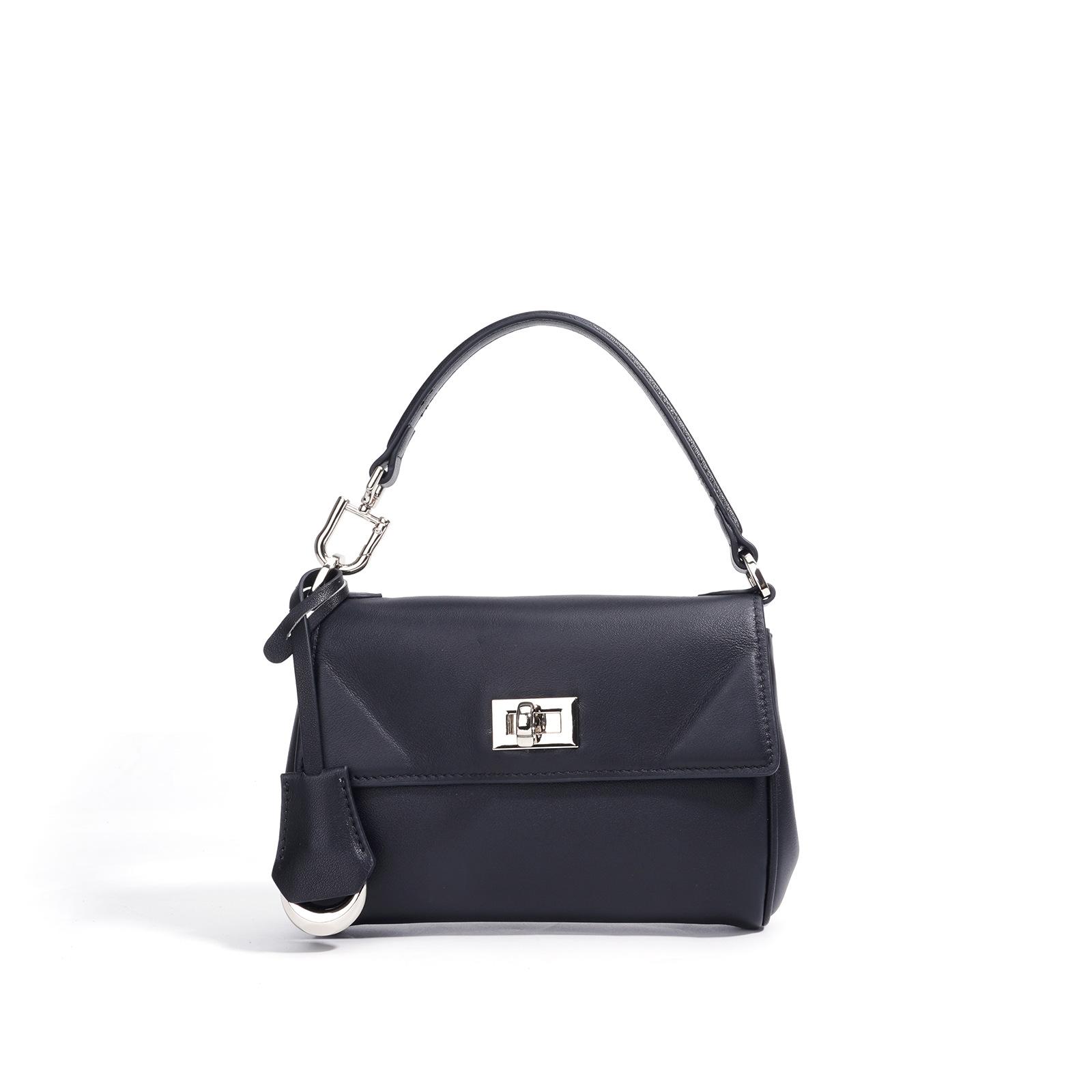 

Маленькая квадратная сумка Niche Design, модная сумка высокого класса, повседневная, простая, сумка через плечо для поездок на работу, женская сумка с замком-пряжкой чёрный