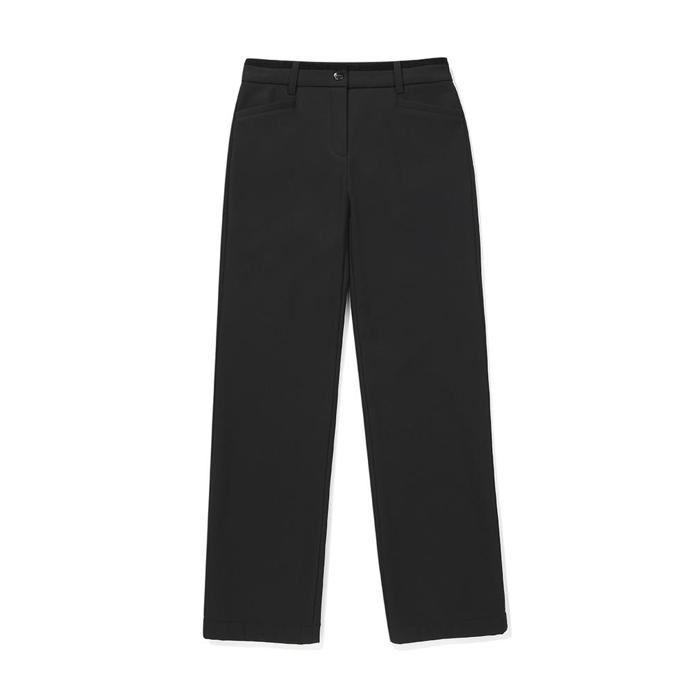 MALBON GOLF Women'S Mink Bonded Straight Fit Pants Black (Woman)