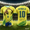 Neymar 3D tisk sportovní rychleschnoucí prodyšné pánské tričko fotbalový dres týmový klub fanoušek tréninkové tričko pro rodiče a děti s krátkým rukávem top