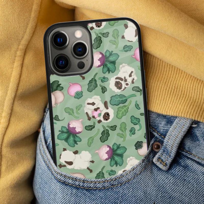 Cute Sheep Soft Phone Case for iPhone 17 Air 16e Pro Max 15 Pro 13 14 Plus 11 12 MagSafe Magnetic Coque