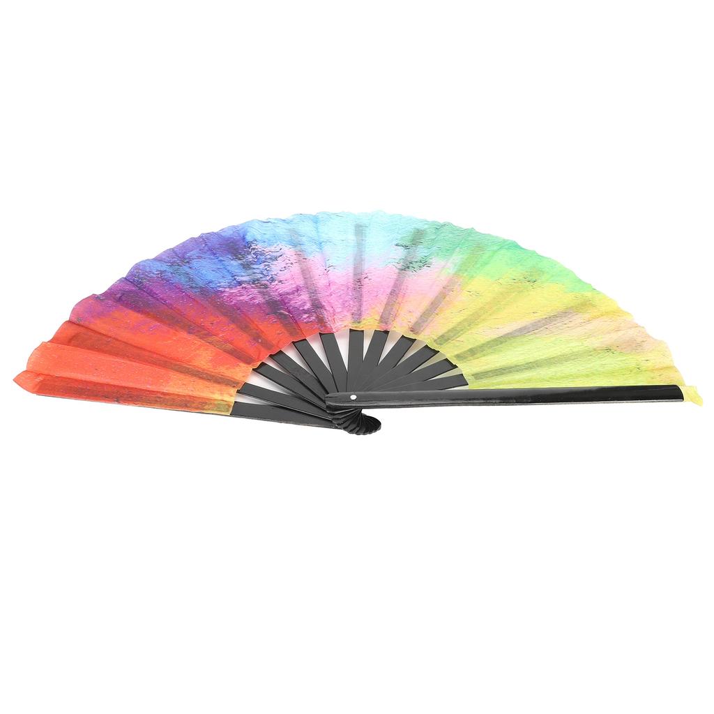 Colorful Folding Hand Held Fans with Bag Festival Decoration Gift for Birthday Thanksgiving Christmas