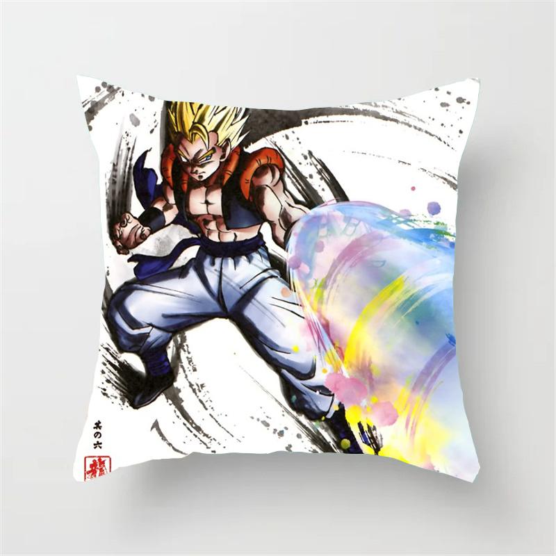 Anime Dragon Ball Pillow Cover Cartoons Son Goku Action Figures 45x45cm Square Pillowcase Sofa Decor Cushion Cover Toys Gifts