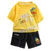 Stylish Summer Short Sleeve Set For Boys Featuring Cute Cartoon Duck Design Ideal For Ages 3 To 8