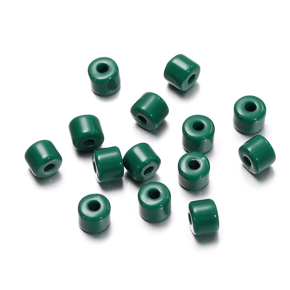 50/100pcs 5x6mm Acrylic Tube Beads Spacer Loose Bead for Necklace Bracelet Earrings Findings DIY Jewelry Making Accessories