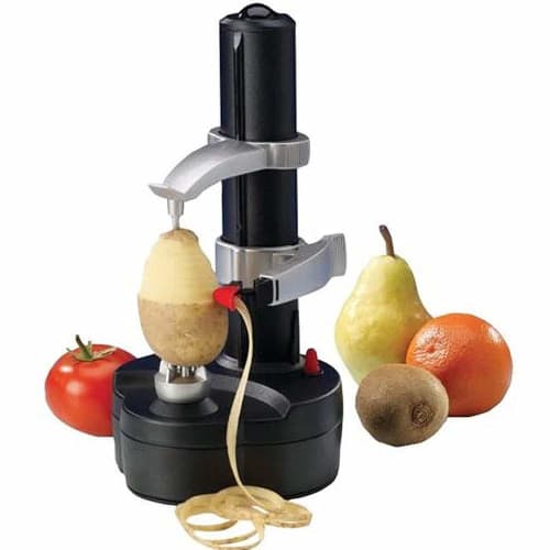 BAIRNOX Electric Peeler, Automatic, Multi-Functional Kitchen Tool for Peeling Apples, Pears, Potatoes, Vegetables, and Fruits, Stainless Steel and Pla
