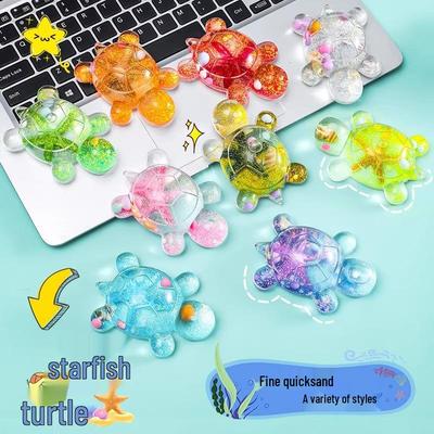 Bambola Ornamentale Luminescente con Stella Marina e Tartaruga, Sabbie Mobili Simulate, per Bambine