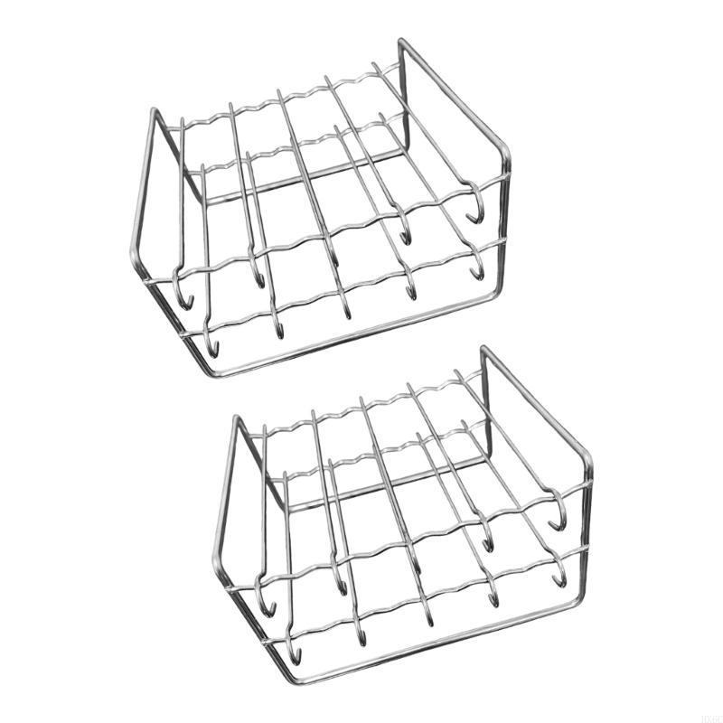 2 Set Stainless Steel Cooking Skewer Wire Rack for Air Fryers Oven Easy Operation for Family Gatherings Outdoor Barbecue HX6C