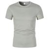 Camiseta Masculina de Verão de Malha de Secagem Rápida - Manga Curta, Gola Redonda, Top Fashion de Cor Sólida